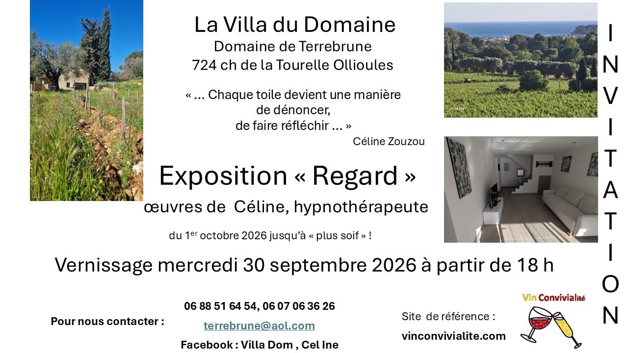 Villa domaine invit vernissage 30 sept